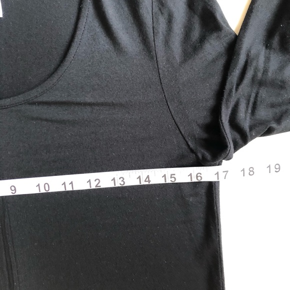 KENAR Black Scoop Neck Asymmetrical Hem Top S - Picture 7 of 8